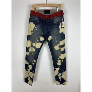 New Trinidad3 Designer DEAN JEAN- BLEACHED DARK-WASH MENS SIZE 30